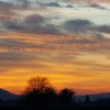 Abendhimmel über dem Rhein