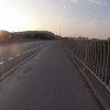 Morgenstimmung über der Autobahnbrücke